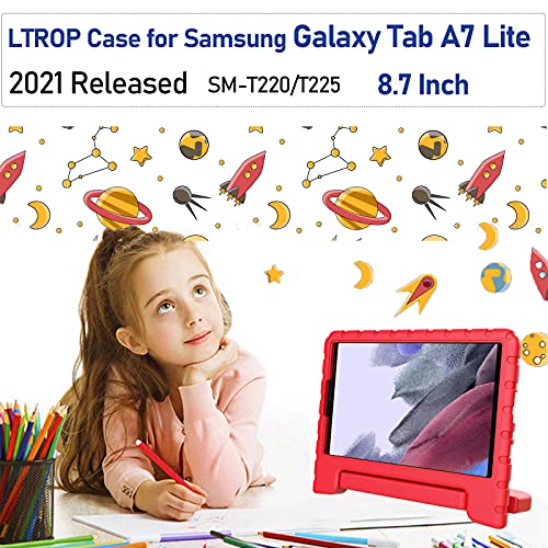 LTROP Kids Case for Samsung Galaxy Tab A7 lite 8.7 Inch 2021 SM-T220/T225, Galaxy Tab A7 Lite 8.7 Case, Shockproof Convertible Handle Stand Cover Case for Samsung Galaxy Tab A7 Lite 8.7” 2021, Red | The Storepaperoomates Retail Market - Fast Affordable Shopping