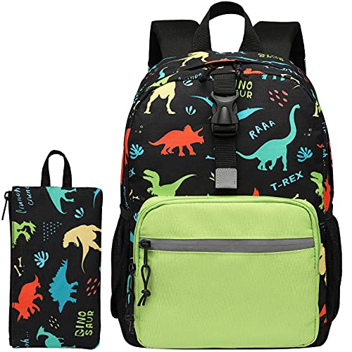 F-color Kids Backpack for School – Lightweight Toddler Backpack – Water Resistant Preschool Backpack for Boys and Girls with Chest Strap, BPA Free, Dinosaur Black | The Storepaperoomates Retail Market - Fast Affordable Shopping