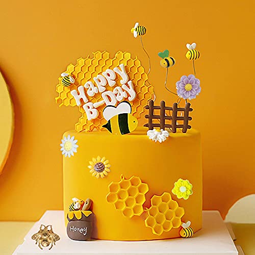 4 PCS Flower Sunflower Honeycomb and Bumble Bee Silicone Fondant Molds for Baking Chocolate Soap Polymer Clay Crafting Wedding Engagement Birthday Party Cupcake Cake Decoration | The Storepaperoomates Retail Market - Fast Affordable Shopping