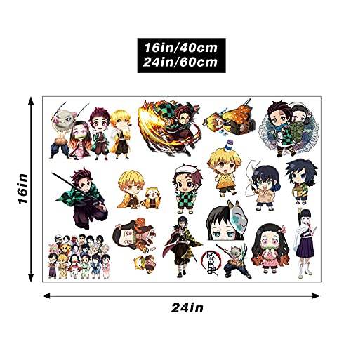 Goyi GQT-Demon 1 Demon Slayer Wall Decals 16x24in Kimetsu no Yaiba Anime Stickers for Boys Girls Kids Room Dorm Kitchen Bedroom Playroom for Manga Fans | The Storepaperoomates Retail Market - Fast Affordable Shopping