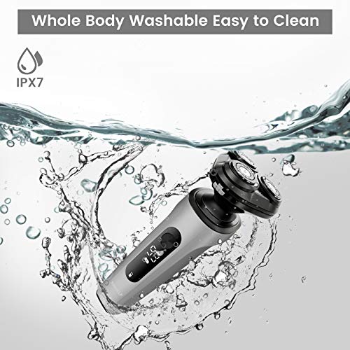 SweetLF Electric Razor for Men Electric Shaver Rechargeable Wet/Dry 5D Rotary Shavers for Men, 3 in 1 Trimmer Grooming Kit, IPX7 Waterproof Electric Shaving Razors (Black) | The Storepaperoomates Retail Market - Fast Affordable Shopping