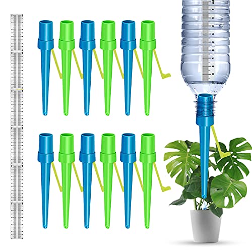【2021 Upgrade】12Pack Plant Self Watering Spikes Devices for All bottles, Auto Watering Device with Water capacity scale, Automatic Irrigation Equipment Plant Waterer for Outdoor Indoor on vocation | The Storepaperoomates Retail Market - Fast Affordable Shopping