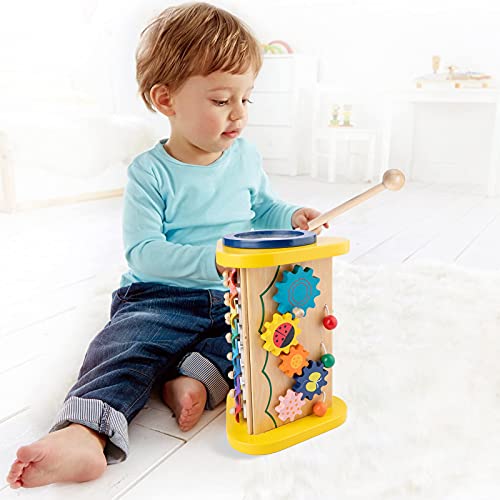 XAOHAO Wooden Toddler Toys Activity Cube with Baby Xylophone Gears Toys, Busy Board Multi Function 5 in 1 Musical Instruments Music Toys, Cognitive & Motor Skills with Music & More | The Storepaperoomates Retail Market - Fast Affordable Shopping