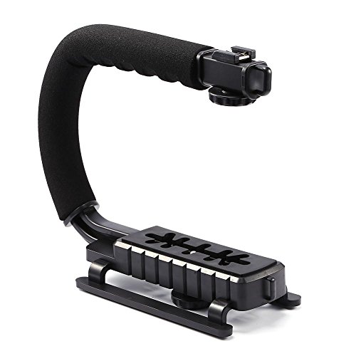 GOTOTOP Action Stabilizing Handle, Handheld Stabilizer Grip with Hot-Shoe Mount Compatible with Camera Camcorder