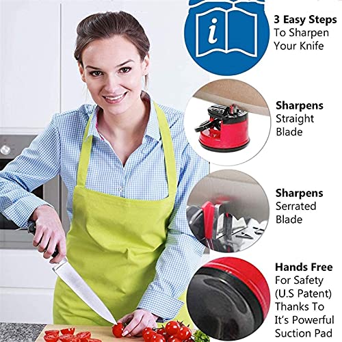 LJJSMG Knife Sharpener,Kitchen Knife Sharpener for All Blade Types sharpeners,Razor Sharp Precision & Perfect Calibration,Tool Helps Repair and Restore Blades,Safe to Use | The Storepaperoomates Retail Market - Fast Affordable Shopping