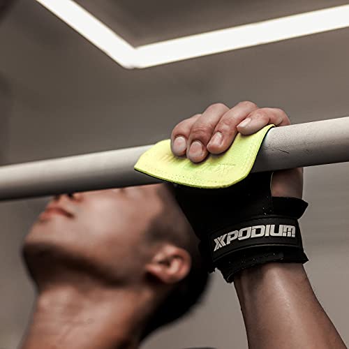XPODIUM Natural Rubber Hand Grips Fingerless,Grips for Workouts Like Pull-ups, Gymnastics, WODs with Wrist Straps, No More Chalk,Prevents Blisters and Tears,for Men and Women (Black M) | The Storepaperoomates Retail Market - Fast Affordable Shopping