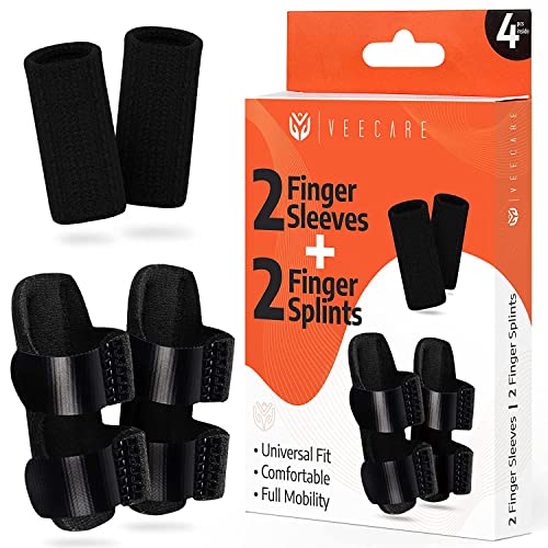 VEECARE Dr. Choice Original Trigger Finger Splint – 4 Pieces – Design Fits Index Finger – Middle Finger – Ring Finger