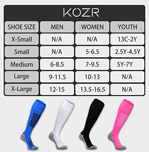 KOZR Soccer Socks,Softball Socks for Kid to Adult,Baseball socks with Multiple Colors 3 pairs | The Storepaperoomates Retail Market - Fast Affordable Shopping