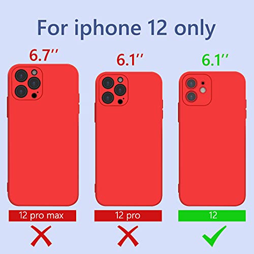 HJB Red iPhone 12 Case – Shockproof Slim Fit Silicone TPU Soft Rubber Cover Protective red Bumper for iPhone 12 red, Case for Apple iPhone 12 for Boys Girls Woman Man(6.1inch) (Red) | The Storepaperoomates Retail Market - Fast Affordable Shopping