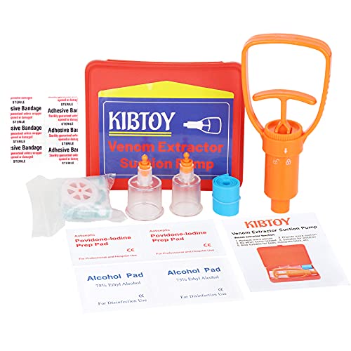 KIBTOY Snake Bite Kit,Venom Extractor, Bee Sting Kit,Insect Bite Sucker,Emergency First Aid Supplies,Portable First Aid Pump,Suitable for Outdoor, Hiking and Camping Bite First Aid.