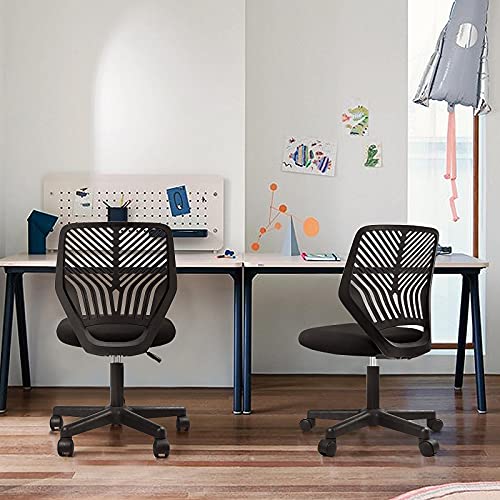 Vitesse Office Task Desk Chair Adjustable Mid Back Home Children Study Chair (Classic Black) | The Storepaperoomates Retail Market - Fast Affordable Shopping
