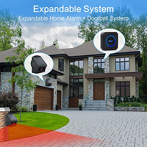 ChunHee Solar Wireless Driveway Alarm System Driveway Alerts Sensors and Alarms Outdoor Weatherproof Long Range Driveway Security Alert System for Monitor Protect Property 2 Detectors 1 Receiver | The Storepaperoomates Retail Market - Fast Affordable Shopping