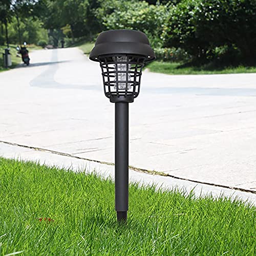 Fiudx Solar Powered LED Light Mo_squito Zap_per Lamp for Home Garden Outdoor,Set of 2