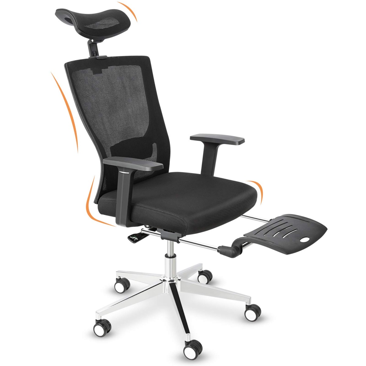 Famree Home Office Chair Adujustable High Back Office Chair with Lumbar Support and Headrest Footrest Computer Desk Chair Ergonomic Mesh Office Chair BIFMA Certified Black | The Storepaperoomates Retail Market - Fast Affordable Shopping