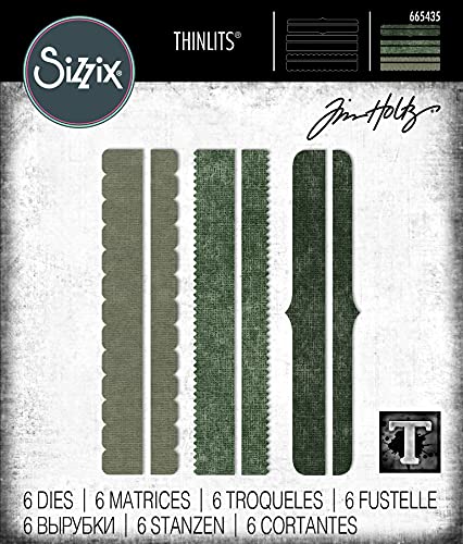Sizzix Thinlits Die Set 6PK-Decorative Trims by Tim Holtz, 665435, Multicolor | The Storepaperoomates Retail Market - Fast Affordable Shopping