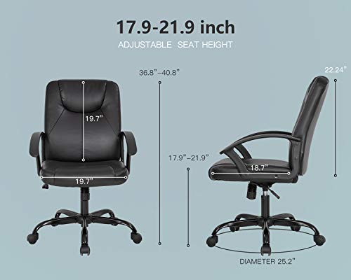 TYNB Home Office Chair Gaming Chair with Waist Support arm headrest high Back Ergonomic Chair rotatable and Adjustable Conference Room Chair PU Leather Home Office Chair Adults Office Home, Black | The Storepaperoomates Retail Market - Fast Affordable Shopping
