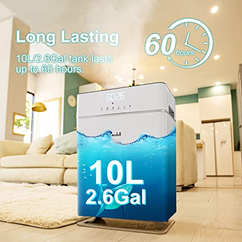 [LCD-2109]]Lacidoll Humidifiers for Large Room, Top Fill, Wide Spray Nozzle Whole-house Humidifier 2.6Gal/10L Coverage Up to 1000 sq.ft., 800mL/h Output for Home Bedroom Living Room | The Storepaperoomates Retail Market - Fast Affordable Shopping