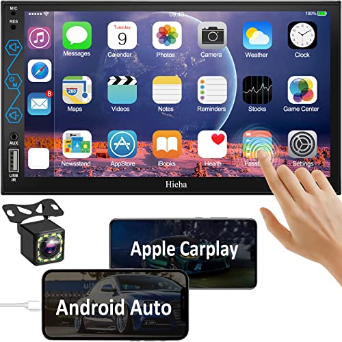Hieha Double Din Car Stereo Compatible with Apple CarPlay & &roid Auto,MP5 Player with Bluetooth Rear View Camera, Mirror Link, USB/AUX Input (Model 8), CP28 | The Storepaperoomates Retail Market - Fast Affordable Shopping