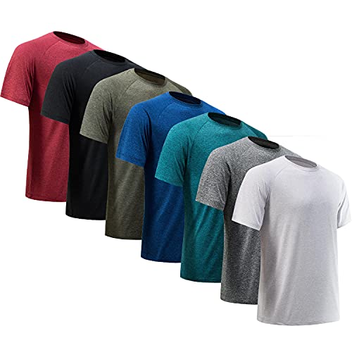 BVNSOZ Men’s Workout Shirts Moisture Wicking Athletic Shirts for Men