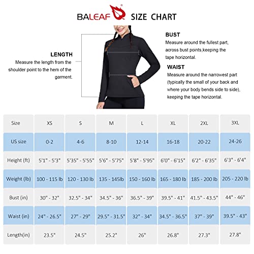 BALEAF Women’s Pullover 1/4 Zip Fleece Long Sleeve Shirts Cold Winter Mock Neck Tops for Running Hiking Black Size XL | The Storepaperoomates Retail Market - Fast Affordable Shopping