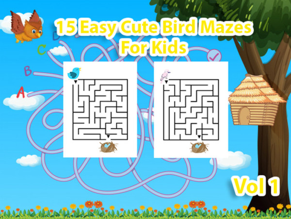 15 easy cute bird mazes for kids