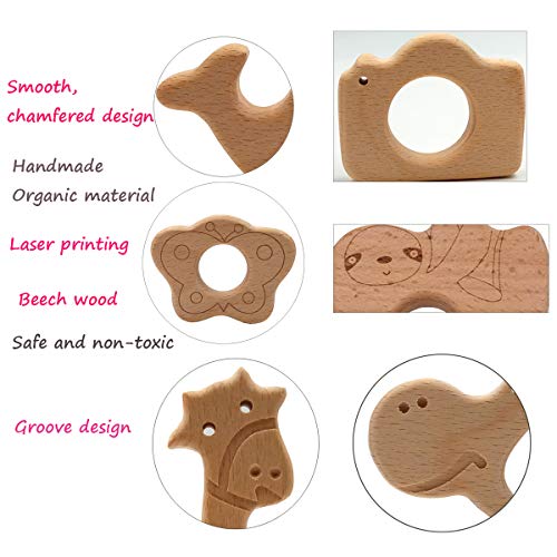 Arakierst 10pcs Lovely Cartoon Wood Butterfly Teether Pure Natural Animal Shape Beech Wooden Handmade Pattern DIY Jewelry Making Necklace Pendant | The Storepaperoomates Retail Market - Fast Affordable Shopping