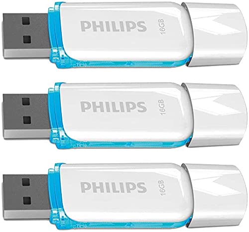 Philips High Speed USB 2.0 16GB Flash Drive, 3-Pack, Snow Edition, White/Gray | The Storepaperoomates Retail Market - Fast Affordable Shopping