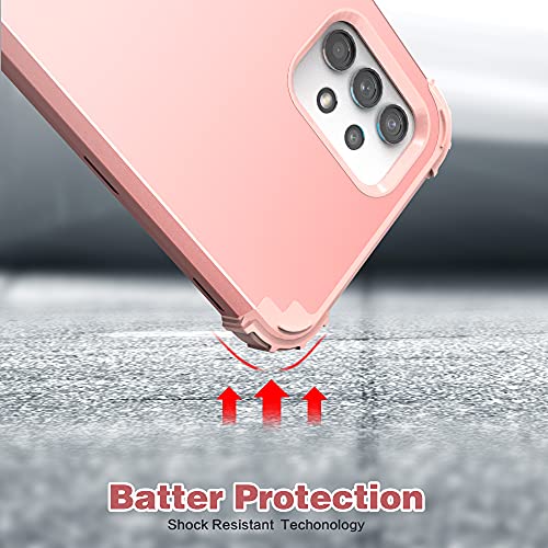 Galaxy A32 5G Case,Galaxy A04S Case,Galaxy A13 5G Case,Galaxy A12 Case,IDweel Hybrid 3 in 1 Shockproof Heavy Duty Protection Hard PC Cover Soft Silicone Full Body Cover with Screen Protector,Rose Gold | The Storepaperoomates Retail Market - Fast Affordable Shopping