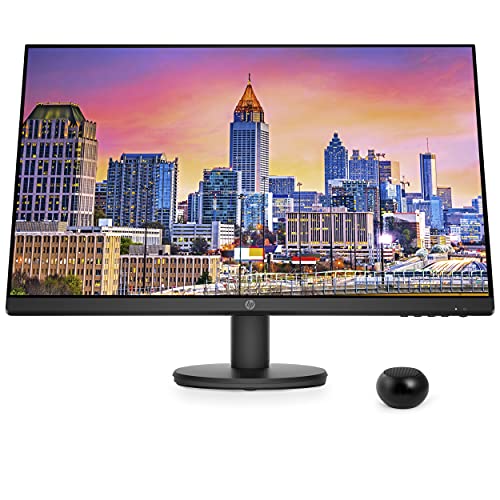 HP P27v G4 27 Inch IPS FHD 1920×1080 Monitor Bundle with HDMI, Low Blue Light, Mini Bluetooth Speaker for Professional Sound, Built-in Mic and Remote Shutter for Photos | The Storepaperoomates Retail Market - Fast Affordable Shopping