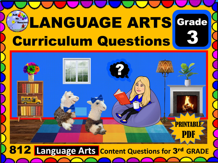 ENGLISH LANGUAGE ARTS – 3rd Grade Curriculum-aligned Questions – For PARENTS & HOMESCHOOL – Printable – Ask Me Smarter! | The Storepaperoomates Retail Market - Fast Affordable Shopping