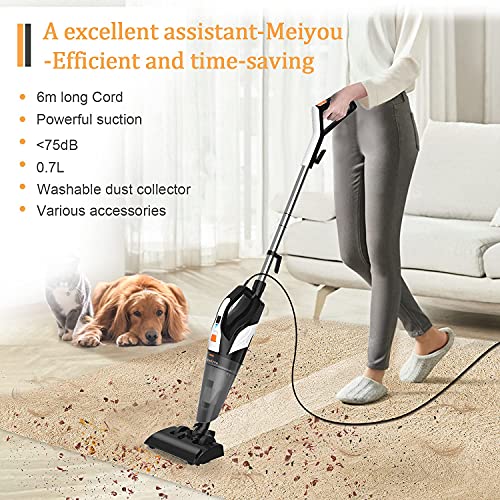 Meiyou Stick Vacuums-Handheld Corded-Lightweight-Powerful Suction – 4 in 118kpaWashable HEPA Filter for HomeCarPet HairCarpetHard Floor (Renewed), Black, 20FT | The Storepaperoomates Retail Market - Fast Affordable Shopping