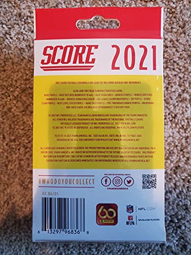2021 Panini Score NFL Football HANGER box (60 Cards/Box) | The Storepaperoomates Retail Market - Fast Affordable Shopping