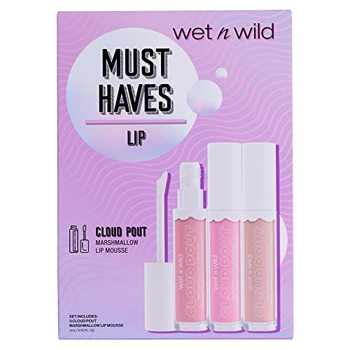 wet n wild Must-Have Lip Kit, Cloud Pout Marshmallow Lip Mousse, Matte Lip Gloss Set, Girl, You’re Whipped; Fluffernutter; Cotton Candy Skies, 1180442 | The Storepaperoomates Retail Market - Fast Affordable Shopping
