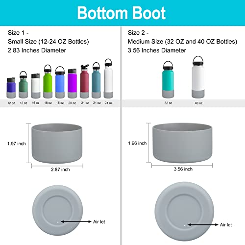 DBIW Boot for Hydro Flask Standard Wide Mouth Water Bottle, Silicone Bottom Boots for Hydroflask 12 16 18 20 21 24 32 40 oz, Protection Cover Sleeve (Black, Fits 32 oz and 40 oz Bottles) | The Storepaperoomates Retail Market - Fast Affordable Shopping