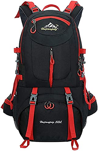 ZHICHEN Mountaineering Backpack, 50L Hiking Backpack, Outdoor Lightweight Cycling Backpack, Travel Backpack, Sports Backpack Oxford Cloth Waterproof Multi-Pocket (Black) | The Storepaperoomates Retail Market - Fast Affordable Shopping