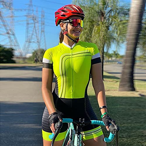 Women’s Cycling Clothing Road Bike Shorts Pad Jumpsuit Triathlon (Color : Kafitt 126, Size : Large)