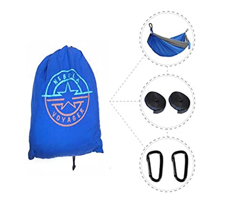 Nebula Voyager – Hammock Camping – Portable Hammock with 2 Hanging Straps for Backpacking – Outdoor and Indoor Durable Single Person Hammock – Beach, Travel, Hiking, Camping, Royal Blue and Sky Blue | The Storepaperoomates Retail Market - Fast Affordable Shopping