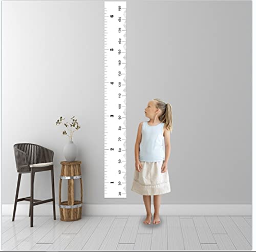 Niwo ART – Baby Growth Chart Wall Decor for Kids, Peel & Stick Self-Adhesive Removable Growth Height Ruler (Black & White)