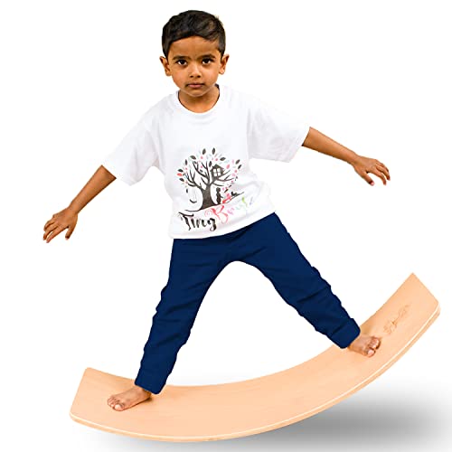 Wooden Balance Board Kids, 35 Inch Wooden Wobble Board, Adult Yoga Boards, Rocker Board, Toddler Balance Board, Kids Balance Board Toy, Woldorf Toys (Large) | The Storepaperoomates Retail Market - Fast Affordable Shopping