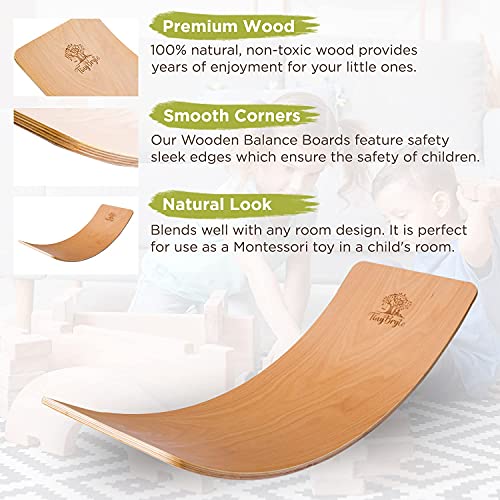 Wooden Balance Board Kids, 35 Inch Wooden Wobble Board, Adult Yoga Boards, Rocker Board, Toddler Balance Board, Kids Balance Board Toy, Woldorf Toys (Large) | The Storepaperoomates Retail Market - Fast Affordable Shopping