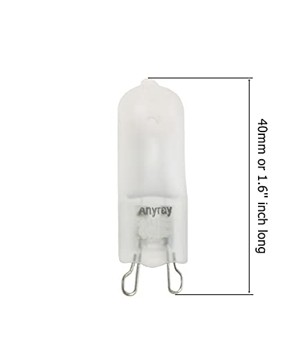 Anyray (5)-Bulbs Frosted Glass 50 Watt G9 T4 50W Halogen Bi-Pin 130 Volts 50Watt A1722F | The Storepaperoomates Retail Market - Fast Affordable Shopping