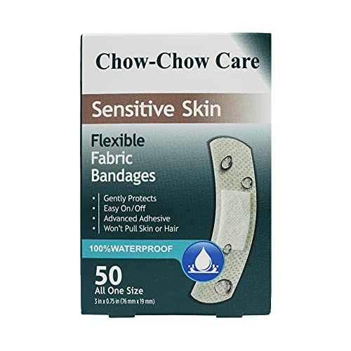 Chow-Chow Care Comfortable and Breathable Silicone Fabric Flexible Adhesive Bandages, .75 X 3 inches, for Delicate or Sensitive Skin, Pain -Free Removal Wound Care Per Box 50Count | The Storepaperoomates Retail Market - Fast Affordable Shopping