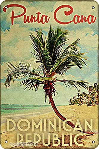 OSONA Punta Cana Dominican Republic Retro Look Tin 8X12 Inch Decoration Plaque Sign for Home Kitchen Bathroom Farm Garden Garage Inspirational Quotes Wall Decor | The Storepaperoomates Retail Market - Fast Affordable Shopping