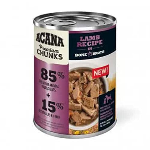 ACANA Grain-Free Premium Chunks Lamb Recipe in Bone Broth Wet Dog Food, 12.8 oz., Case of 12, 12 X 12.8 OZ | The Storepaperoomates Retail Market - Fast Affordable Shopping