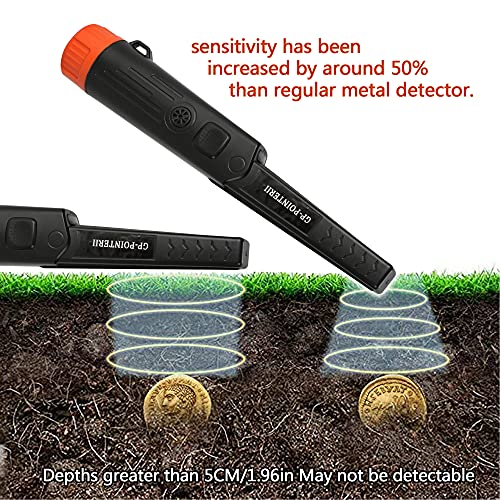 Waterproof Handheld Metal Detector Pinpointer for Treasure,Gold,Sliver,Adults,Kids Accessory for Metal Detector,Batteries,Flashlight | The Storepaperoomates Retail Market - Fast Affordable Shopping