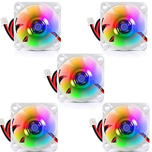 JoohcUngir 3D Printer Cooling Fan 24V 40 40 10 Fan DC 4010 Fan RGB LED Brushless Hydraulic Bearing 0.05A Quite Silent Cooling High Speed Cooling for 3D Printer 5pcs | The Storepaperoomates Retail Market - Fast Affordable Shopping