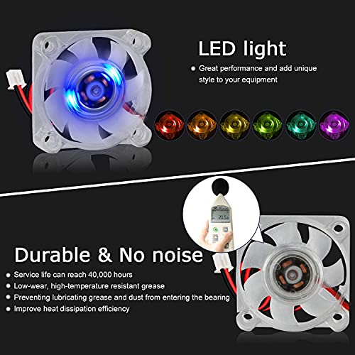 JoohcUngir 3D Printer Cooling Fan 24V 40 40 10 Fan DC 4010 Fan RGB LED Brushless Hydraulic Bearing 0.05A Quite Silent Cooling High Speed Cooling for 3D Printer 5pcs | The Storepaperoomates Retail Market - Fast Affordable Shopping