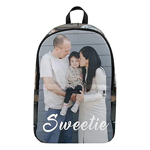 JOYBUY Custom Photo Backpack Personalized Schoolbag, Customized Your Own PictureNameTextLogo Waterproof Casual Backpack Travel Knapsack School Backpack, Black, 11.81 x 5.51 x 17.72 inch | The Storepaperoomates Retail Market - Fast Affordable Shopping
