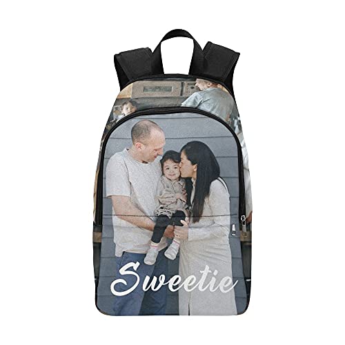 JOYBUY Custom Photo Backpack Personalized Schoolbag, Customized Your Own PictureNameTextLogo Waterproof Casual Backpack Travel Knapsack School Backpack, Black, 11.81 x 5.51 x 17.72 inch | The Storepaperoomates Retail Market - Fast Affordable Shopping