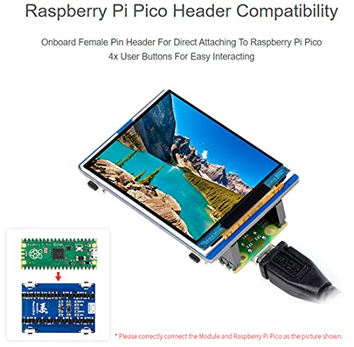 for Raspberry Pi Pico 2inch IPS LCD Display 65K RGB Colors, 320×240 Pixels, SPI Interface Embedded ST7789VW Driver | The Storepaperoomates Retail Market - Fast Affordable Shopping